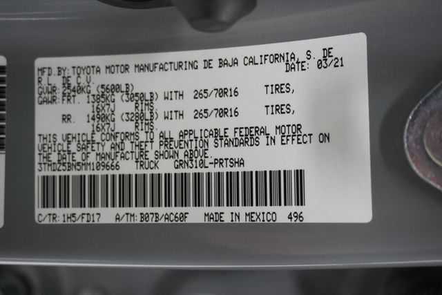 2021 Toyota Tacoma 4WD TRD Off Road Double Cab 6' Bed V6 Automatic - 22946851 - 27