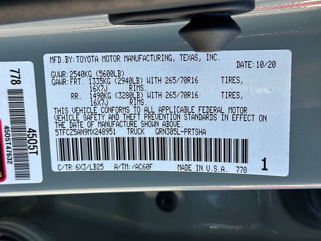 2021 Toyota Tacoma 4WD TRD Pro Double Cab 5' Bed V6 Automatic - 23056368 - 22