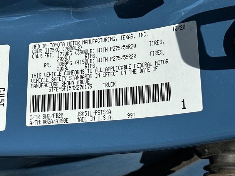 2021 Toyota Tundra 2WD SR5 CrewMax 5.5' Bed 5.7L - 23060735 - 20