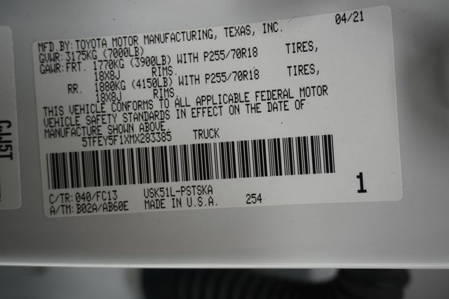 2021 Toyota Tundra 2WD SR5 CrewMax 5.5' Bed 5.7L - 23020437 - 30