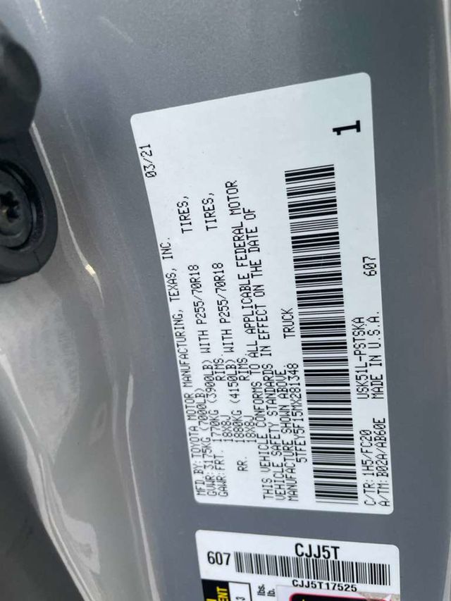 2021 Toyota Tundra 2WD SR5 CrewMax 5.5' Bed 5.7L - 22995937 - 7