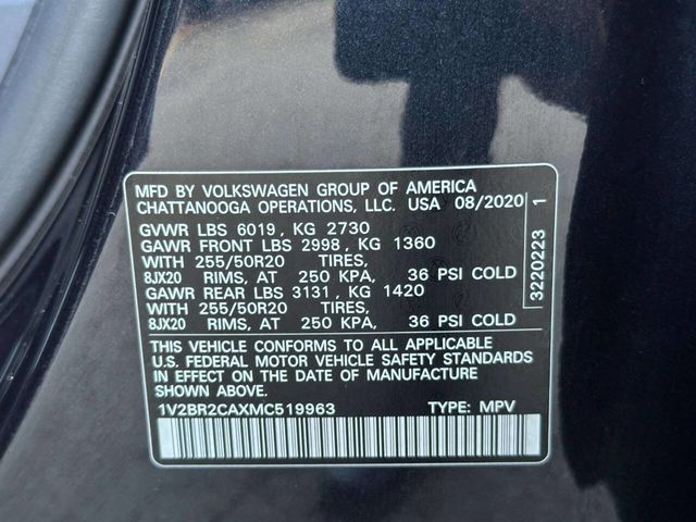 2021 Volkswagen Atlas V6 SEL 4Motion AWD 4dr SUV (midyear release) - 23048944 - 27