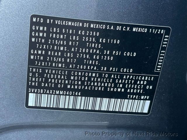2021 Volkswagen Tiguan 2021 VOLKSWAGEN TIGUAN SE 3RD ROW SEATS SERVICED 615-730-9991 - 23031896 - 23