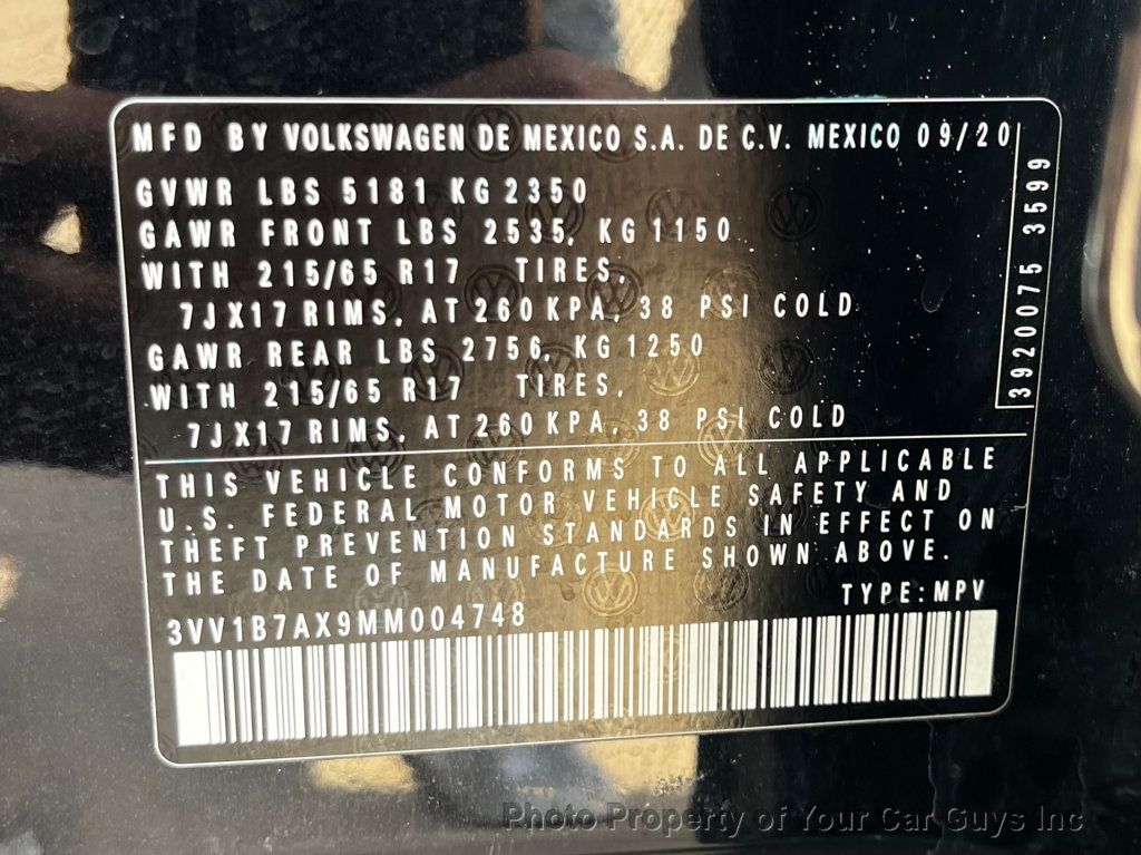 2021 Volkswagen Tiguan 2.0S THIRD ROW - 23082269 - 28