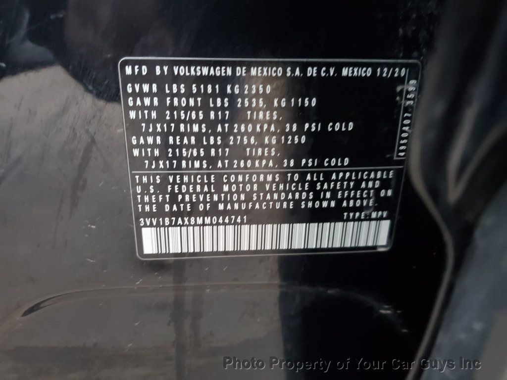 2021 Volkswagen Tiguan 2.0T S FWD - 22999695 - 23