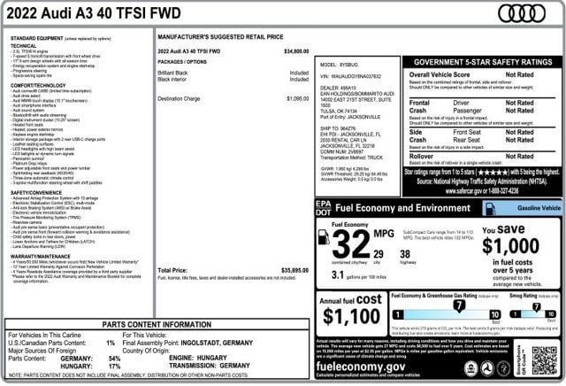 2022 Audi A3 40 Premium - 23055570 - 2