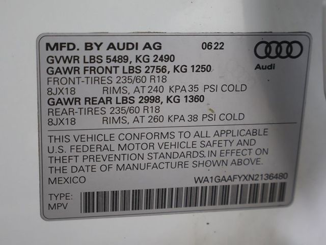 2022 Audi Q5 S line Premium 45 TFSI quattro - 23055054 - 58