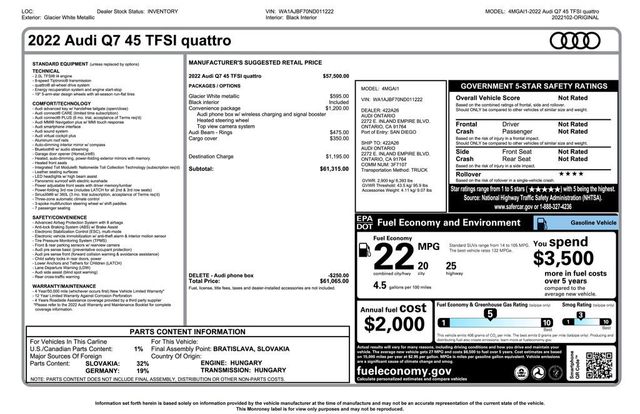 2022 Audi Q7 Premium 45 TFSI quattro - 23039980 - 8