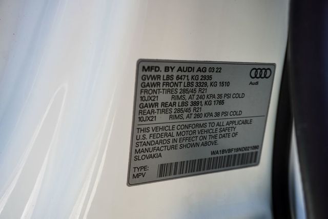 2022 Audi Q8 Premium Plus 55 TFSI quattro - 23014911 - 44