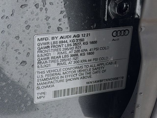 2022 Audi SQ7 Premium Plus 4.0 TFSI quattro - 22967476 - 36