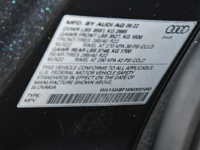 2022 Audi SQ8 4.0T Premium Plus - 22952221 - 29