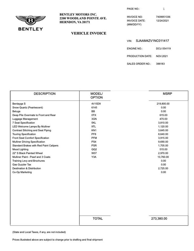 2022 Bentley Bentayga 7-Seat Configuration Mulliner Spec - 23063617 - 12