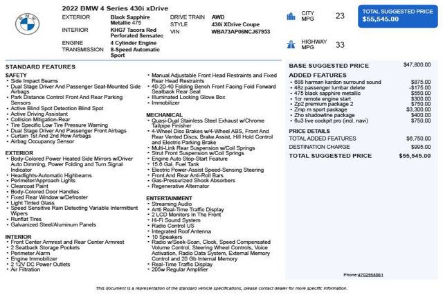 2022 BMW 4 Series 430i xDrive Coupe - 22998135 - 2