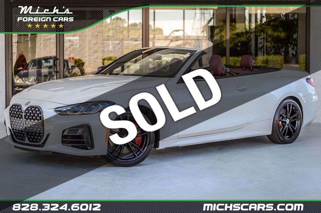 2022 BMW 4 Series M440i WHITE ON RED NAV BACKUP CAM LOW MILES LOADED MUST SEE - 22908639 - 0