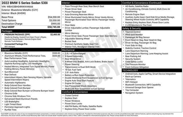 2022 BMW 5 Series 530i Sedan - 23012184 - 5