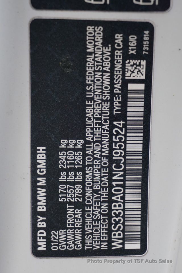 2022 BMW M4 Competition xDrive Convertible FROZEN WHITE BLUE CARBON BUCKETS  - 22985548 - 68