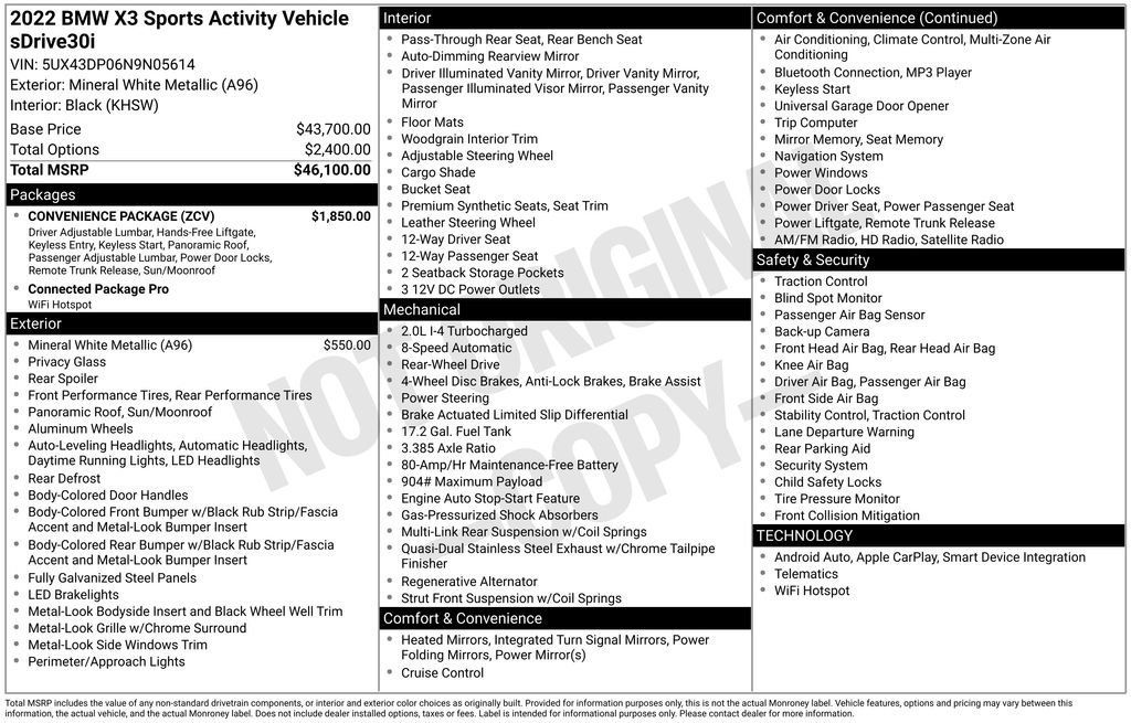 2022 Bmw X3 sDrive30i photo 6