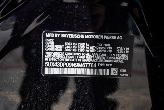 2022 BMW X3 sDrive30i Sports Activity Vehicle - 23014910 - 45