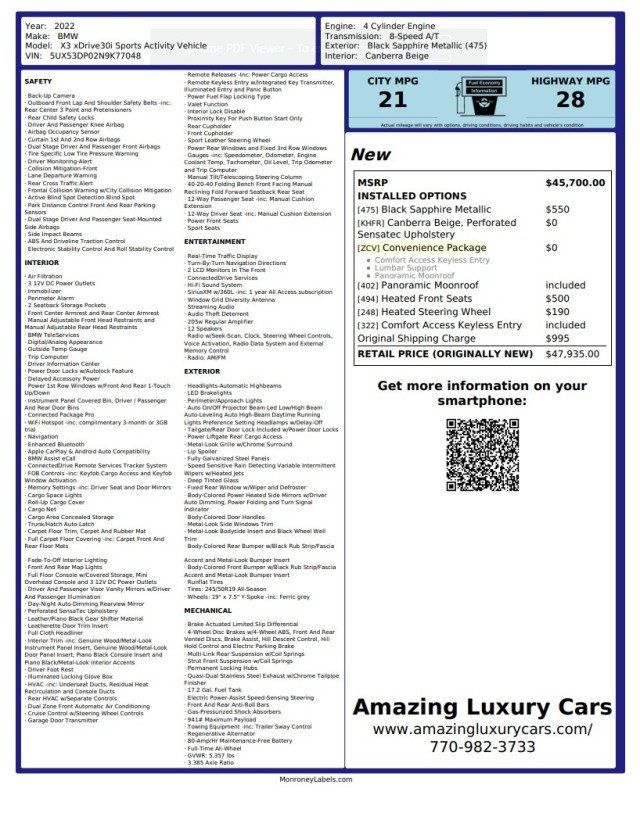 2022 BMW X3 xDrive30i Sports Activity Vehicle - 23051471 - 24