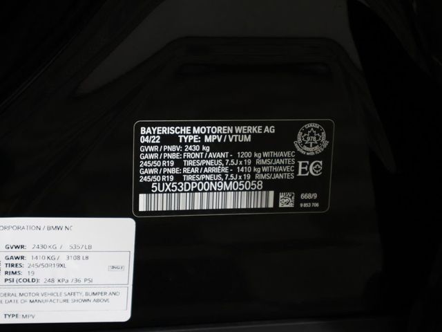 2022 BMW X3 xDrive30i Sports Activity Vehicle - 23026943 - 51