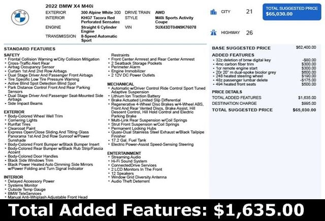 2022 BMW X4 M40i Sports Activity - 22948428 - 2
