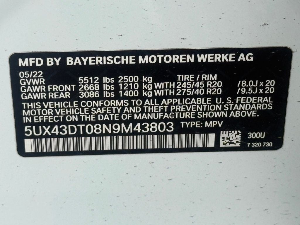 2022 BMW X4 M40i Sports Activity - 22721680 - 40