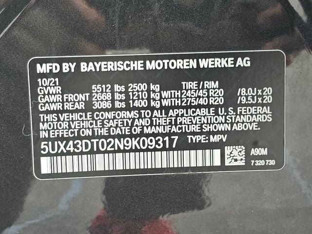 2022 BMW X4 M40i Sports Activity - 22951284 - 45