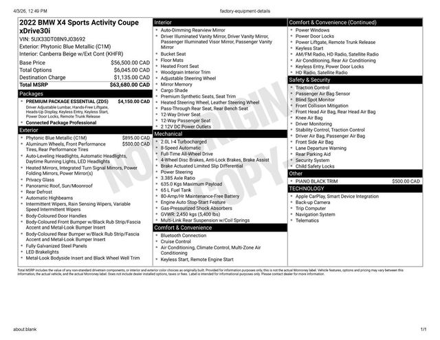 2022 BMW X4 xDrive30i Sports Activity - 22953585 - 67