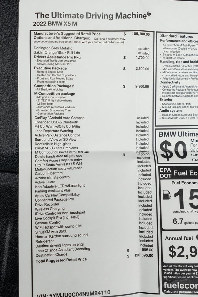 2022 BMW X5 M Sports Activity Vehicle - 22932461 - 68