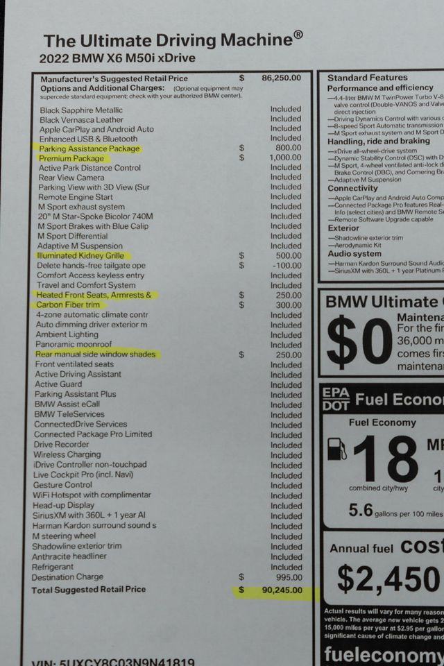 2022 BMW X6 M50i Sports Activity - 22941163 - 65