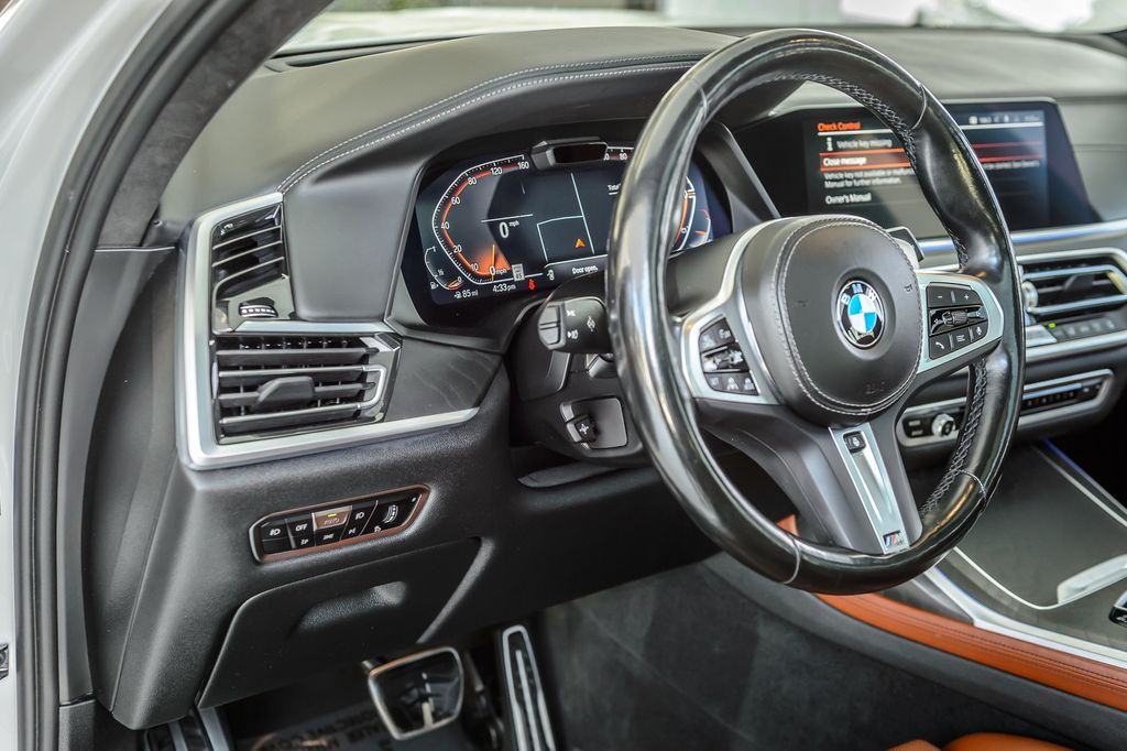 2022 BMW X7 X7 40i xDRIVE M SPORT WHITE ON BROWN NAV PANO ROOF BACKUP CAM - 23021740 - 25