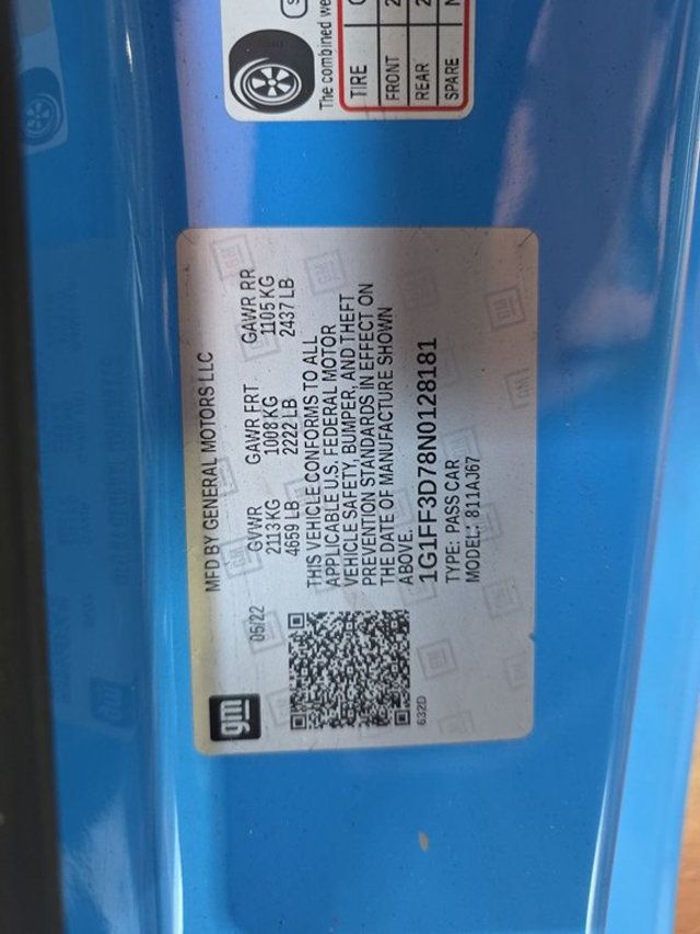 2022 Chevrolet Camaro 2dr Convertible LT1 - 22999156 - 15