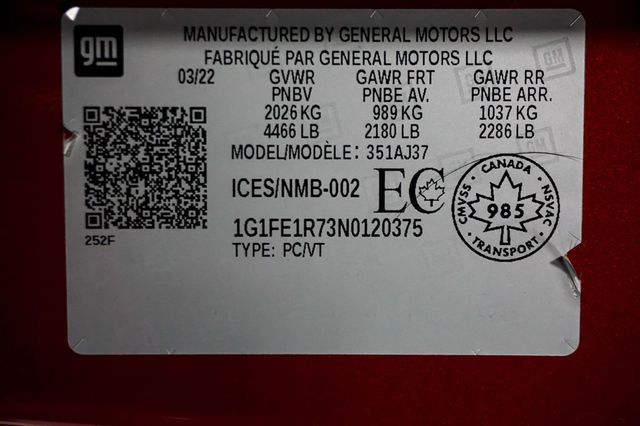 2022 Chevrolet Camaro *Camaro 1SS* *6.2L V8* *6-Spd Manual* *Only 17k Miles* *Brembo* - 22968142 - 18