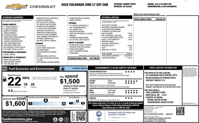 2022 Chevrolet Colorado 2WD Ext Cab 128" LT - 23089640 - 3