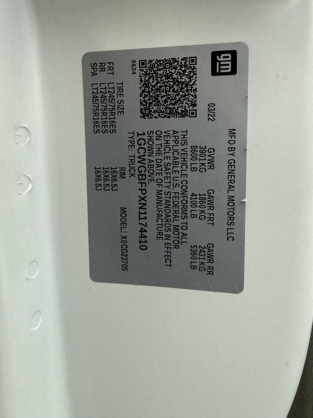 2022 Chevrolet Express Cargo Van RWD 2500 155" - 22998572 - 31