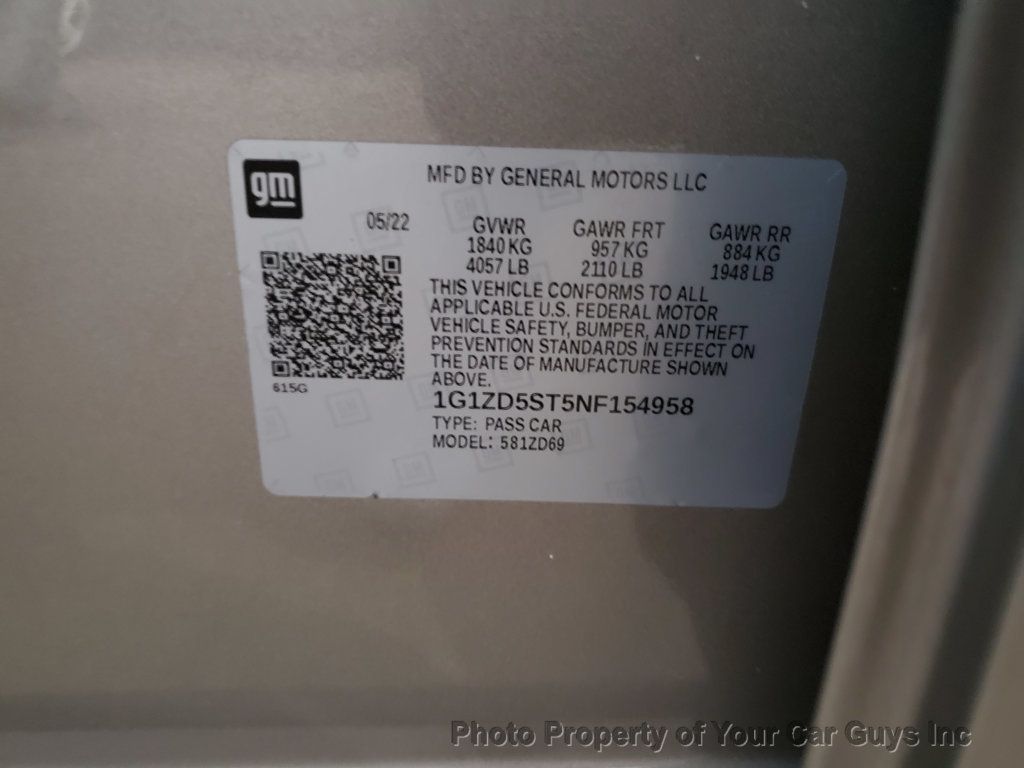 2022 Chevrolet Malibu 4dr Sedan LT - 22981916 - 24