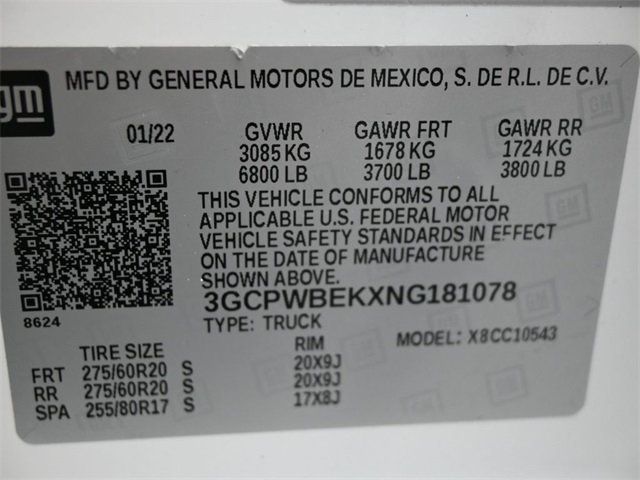 2022 Chevrolet Silverado 1500 LTD 2WD Crew Cab 147" Custom - 22951638 - 6