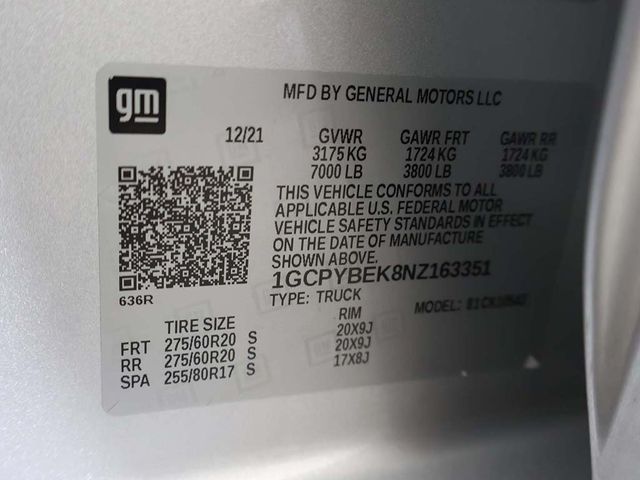 2022 Chevrolet Silverado 1500 LTD 4WD Crew Cab 147" Custom - 22975696 - 45