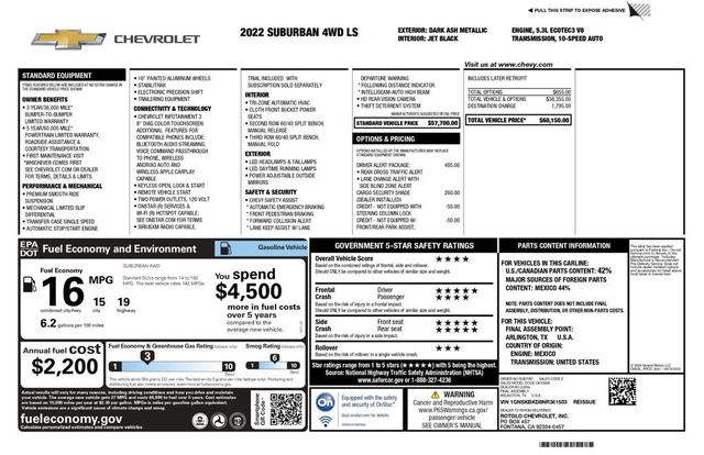 2022 Chevrolet Suburban 4WD 4dr LS - 22943395 - 5
