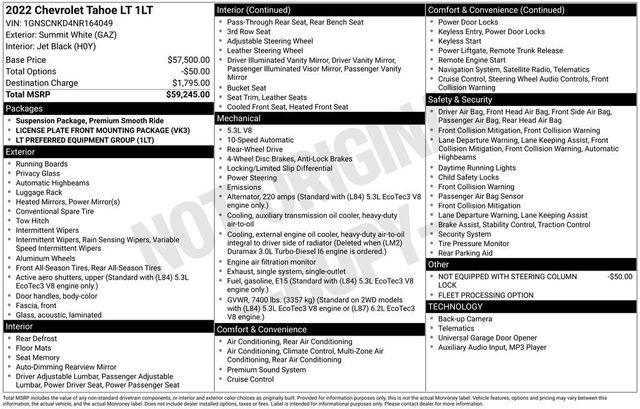 2022 Chevrolet Tahoe 2WD 4dr LT - 22979176 - 5