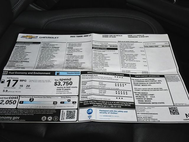 2022 Chevrolet Tahoe LT - 22920973 - 59
