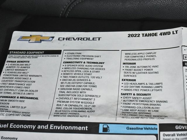 2022 Chevrolet Tahoe LT - 22920973 - 60
