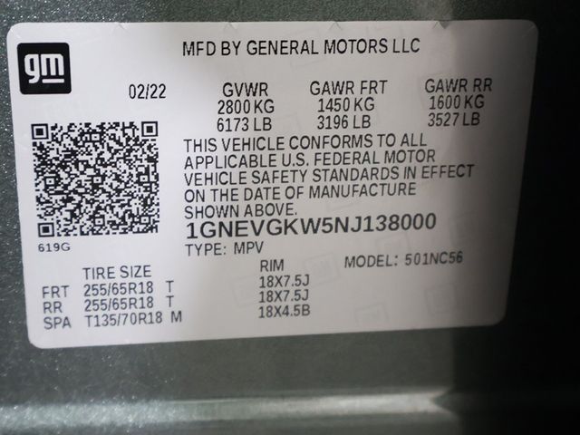 2022 Chevrolet Traverse AWD 4dr LT Cloth w/1LT - 22953672 - 57