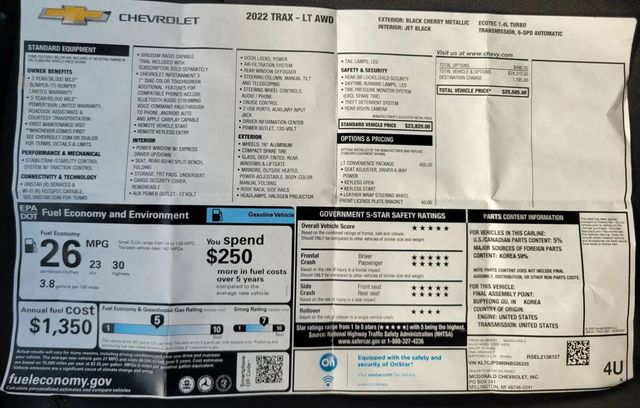 2022 Chevrolet Trax LT Sport Utility 4D - 22924035 - 30