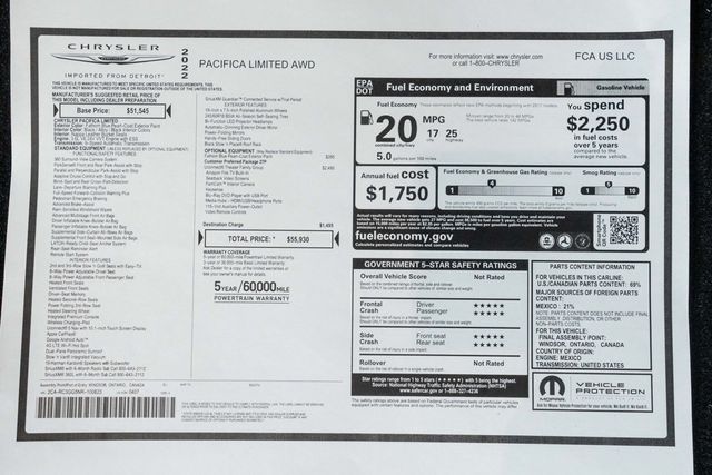 2022 Chrysler Pacifica Limited AWD - 22982908 - 53