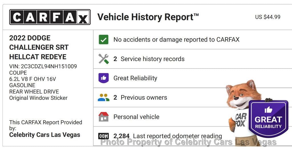 2022 Dodge Challenger Hellcat Redeye, MSRP $91,770---  797 HP!  --- - 22955079 - 6