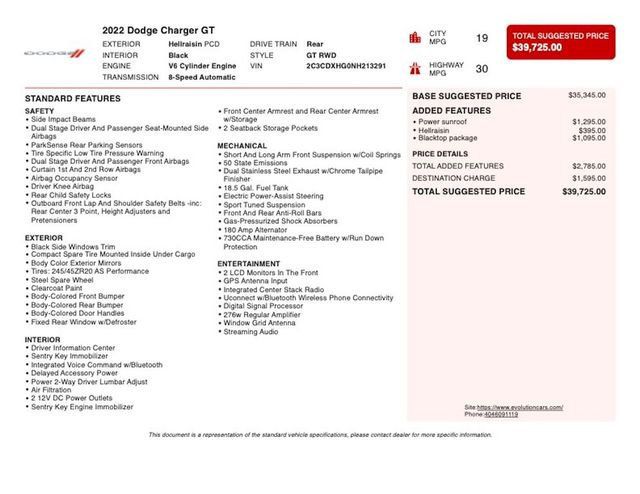 2022 Dodge Charger GT RWD - 23050269 - 3