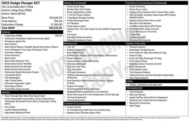 2022 Dodge Charger SXT RWD - 22994265 - 5