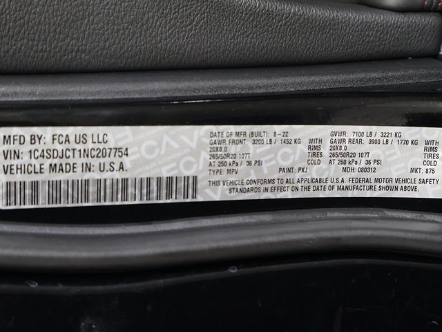 2022 Dodge Durango R/T - 22945707 - 60