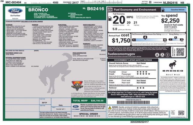 2022 Ford Bronco 4 Door 4x4 - 22919467 - 5